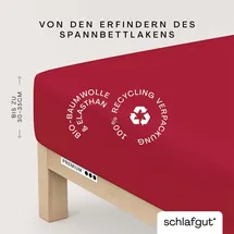 schlafgut Premium Baumwolle 140 x 200 - 160 x 220 cm red deep