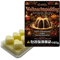 WonderWax Duftwachs WonderWax® Duftwachs 6 Herzen, (Weihnachtspudding), Duftrichtung: Weihnachtspudding
