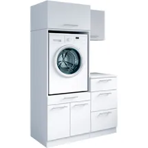 laundreezy Mehrzweckschrank-Set 118 x 200 x 68 cm Weiß