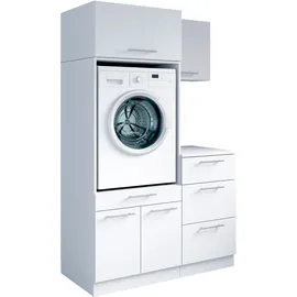 laundreezy Mehrzweckschrank-Set 118 x 200 x 68 cm Weiß