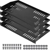 Vevor 1U Server-Rack-Regal, 4 Stk., 22,68 kg, belüfteter Ausleger, Wandmontage oder Rack-Montage-Regal mit Ablage, 254 mm Tiefe, gute Luftzirkulation für 482 mm-Schrank-Computernetzwerkausrüstung
