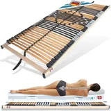 Lattenrost 120x200cm 42 Leisten starr nicht verstellbar 7 Zonen Fertig Montiert