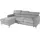 Cotta Ecksofa "Sammy L-Form", grau, B:226cm H:74cm T:169cm, Struktur (100% Polyester );Chenille (90% Polyester; 10% Polyamid ), Sofas, Ecksofa, mit Kopfteilverstellung, wahlweise mit Bettfunktion & Bettkasten