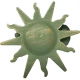 INDEKO Dekoklammer INDEKO "Sonne B" Gr. 1, grün (goldfarben, grün), Ø:0,35cm, Gardinenbefestigungen