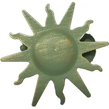 INDEKO Dekoklammer INDEKO "Sonne B" Gr. 1, grün (goldfarben, grün), Ø:0,35cm, Gardinenbefestigungen