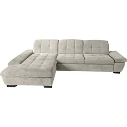 Ecksofa ALINA "Salima", grau (kieselgrau gfs 19), B:271cm H:90cm T:204cm, Sofas, Inklusive Rückenlehnenverstellung