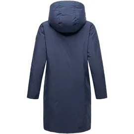 Marikoo Winterjacke "Nanami", Damen, Gr. L, blau (bright navy), Obermaterial: 100% Polyester. Innenseite: 100% Polyester. Futter: 100% Polyester. Wattierung: 100% Polyester, Jacken Winterjacke, mit großer Kapuze