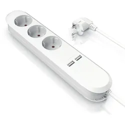 BEARWARE Steckdosenleiste Mehrfachsteckdose Steckerleiste 3680W, 3-fach