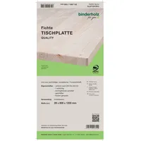 binderholz Tischplatte Fichte Oberfläche geschliffen 120 x 80 cm 28 mm