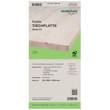 binderholz Tischplatte Fichte Oberfläche geschliffen 120 x 80 cm 28 mm