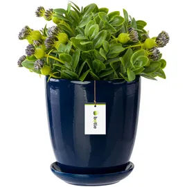 Botle Blumenübertopf Rund 19,5 x 21,5 cm Dunkelblau