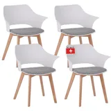 Albatros Esszimmerstuhl Aalborg weiß 4er Set
