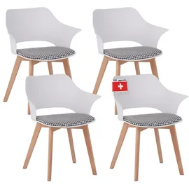 Albatros Esszimmerstuhl Aalborg weiß 4er Set