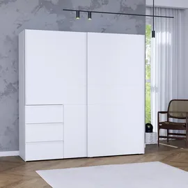 Forte Schwebetürenschrank Winn2 200 x cm Dekor Weiß