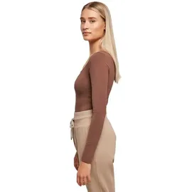 URBAN CLASSICS Organic Langarm-body Bark 4XL