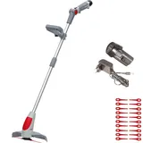Ikra mogatec IKRA Akku Rasentrimmer IART 1224 inkl. Akku, Ladegerät & 20x Nylonmesser, leichte 1,5kg