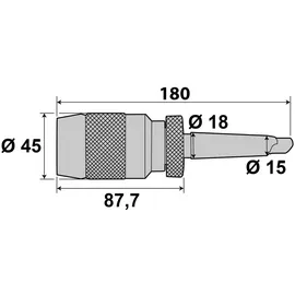Paulimot Schnellspann-Bohrfutter 1-13 mm + Kegeldorn MK2 / B16