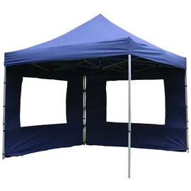 VCM PROFI Faltpavillon 3 x 3 m inkl. 2 Seitenteile Blau