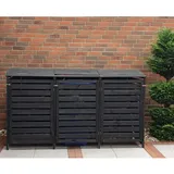 Promadino Mülltonnenbox Vario III für 3 Tonnen anthrazit