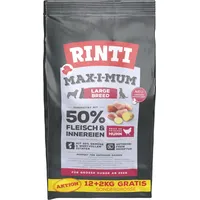 Rinti Max-i-mum Hundetrockenfutter Adult getreidefrei 12 + 2 kg Fleisch & Innereien