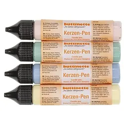 buttinette Kerzen-Pens "Pastell", 4x 28 ml