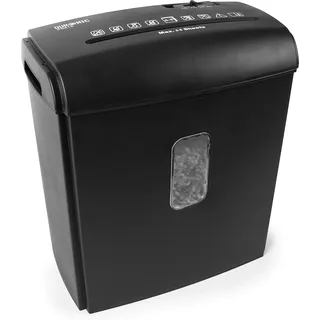 Duronic PS815 Aktenvernichter, Schredder mit Sicherheitsstufe P4, Reißwolf für Büro und Home-Office, Zerkleinerer für 6-8 Blatt Papier, 15 Liter