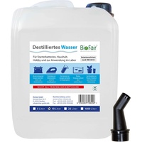 BioFair 10 Liter Kanister Destilliertes/demineralisiertes Wasser nach VDE 0510