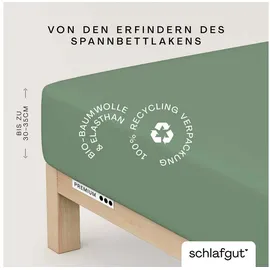 schlafgut Premium Baumwolle 90 x 190 - 100 x 220 cm green mid
