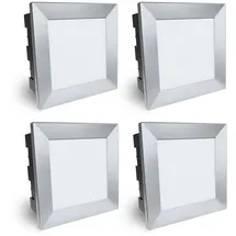 SSC-LUXon Piko-LQ Wandeinbauleuchte Aluminium 135x135 mm 4 Stück silber
