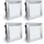 SSC-LUXon Piko-LQ Wandeinbauleuchte Aluminium 135x135 mm 4 Stück silber
