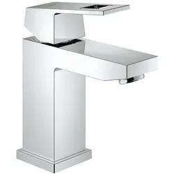 Grohe Eurocube 1-Loch-Einhand-Waschtischbatterie, S-Size, glatter Körper, 5,7l/min SpeedClean, Chrom 2313200E