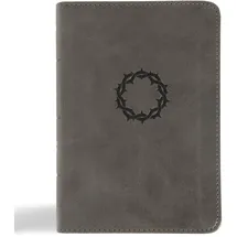 Holman Bibles NASB Large Print Compact Reference Bible, Charcoal Leathertouch