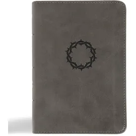 Holman Bibles NASB Large Print Compact Reference Bible, Charcoal Leathertouch