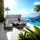 Tectake San Marino Rattan Lounge schwarz/grau