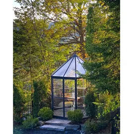 CANOPIA Oasis Alu grau Polycarbonatscheiben / Dach HKP 6 mm Ø 2,47 x 2,67 m