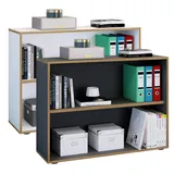VCM Regal Bücher Ordner Aktenregal Salia 2f