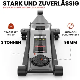 GENTOR Wagenheber Stahl 75-505mm Hellgrau