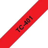 Brother TC-401 12mm schwarz auf rot