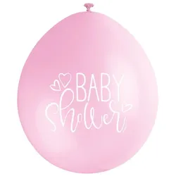 Baby Shower 10 rosa Luftballons
