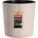 Kadax Blumentopf mit Holzspänen, Übertopf mit Einlage, Topf, Gartenschale, Blumenkübel, Blumentopfschutz für Wohnzimmer, Büro - 19cm, Creme)