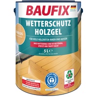 Baufix Wetterschutz-Holzgel farblos seidenglänzend, 5 Liter, Holzlasur