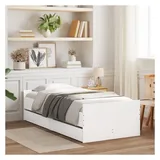 vidaXL Bettgestell 90 x 190 cm Weiß