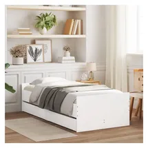 vidaXL Bettgestell 90 x 190 cm Weiß
