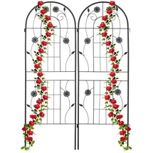 Relaxdays Rankgitter 150 x 50 cm Schwarz