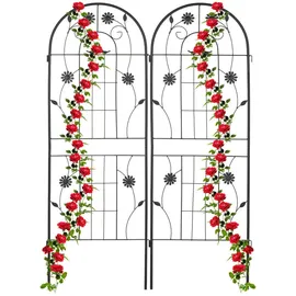 Relaxdays Rankgitter 150 x 50 cm Schwarz