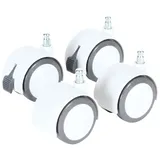 babybay Parkettbodenrollen 4er Set Kunststoff Weiß