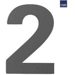 CMD Creative Metalldesign Hausnummer 2, Höhe 25cm, anthrazit CMD-G2-anthrazit