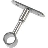 Amig - Zentraler Rohrhalter für Schrank | Befestigung für Kleiderstangen | Ideal zum Aufhängen und Organisieren von Kleidung | Zamak | Ø 16 x 62 mm | Weiß
