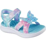 SKECHERS Baby-Mädchen Jumpsters Butterfly Brites Flache Sandale, Blue, 17.5 EU