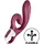 Satisfyer Love Me Rabbit Vibrator, Rot
